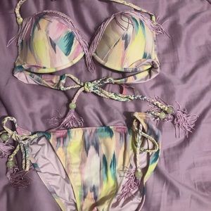 Victoria secret push up swim suit sz 36c